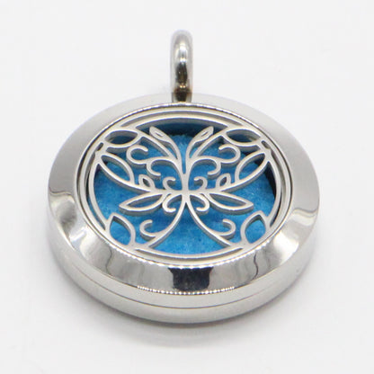 Collier Papillon 25mm (fil cuir)