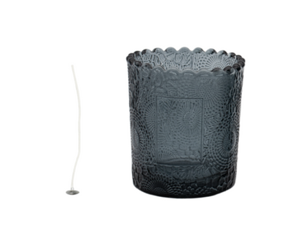 Boião de Vidro para Velas Relevo ***