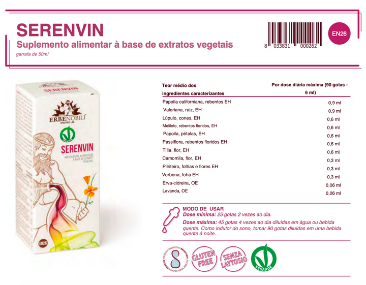 Suplemento natural Serenvin | Relaxamento
