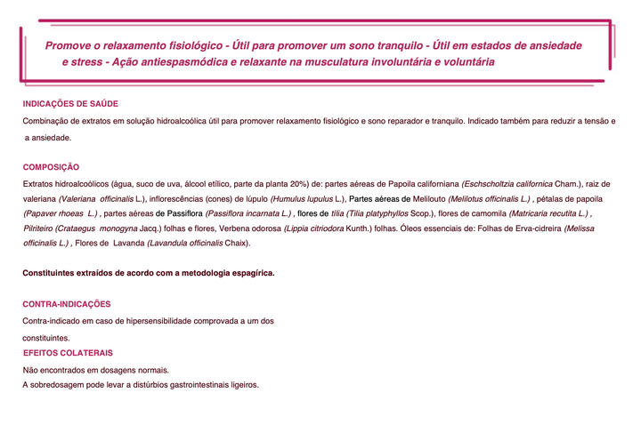 Suplemento natural Serenvin | Relaxamento