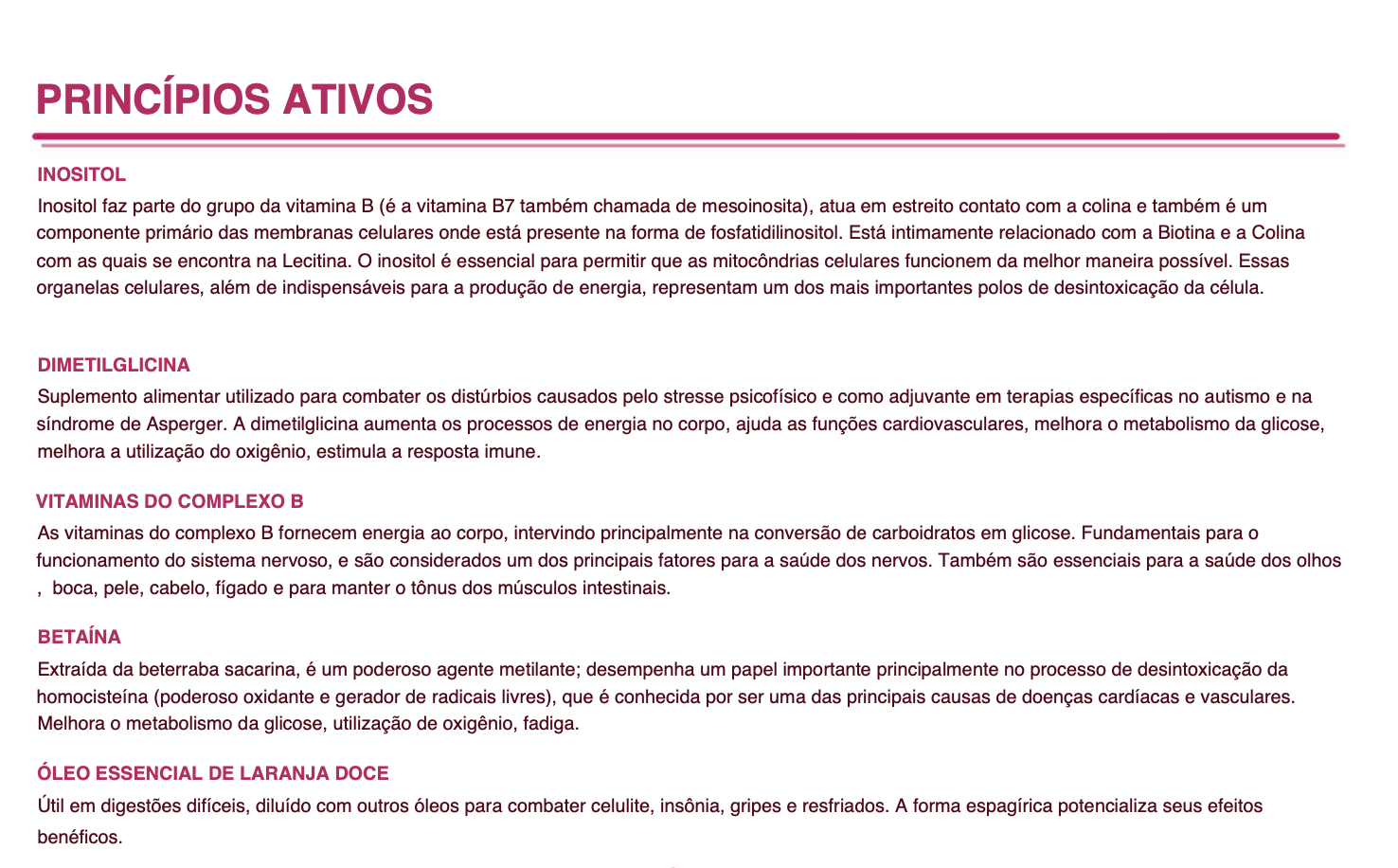 Suplemento natural DMG-Gold | Recuperação psicofísica %