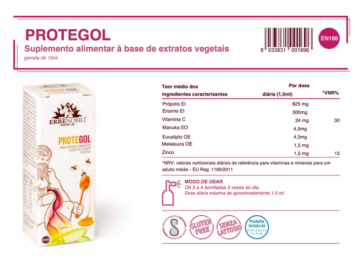 Suplemento natural Protegol | Protecção oral