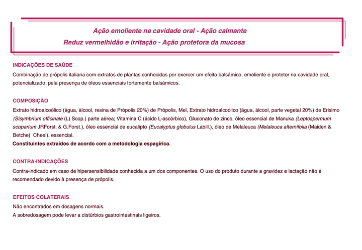 Suplemento natural Protegol | Protecção oral