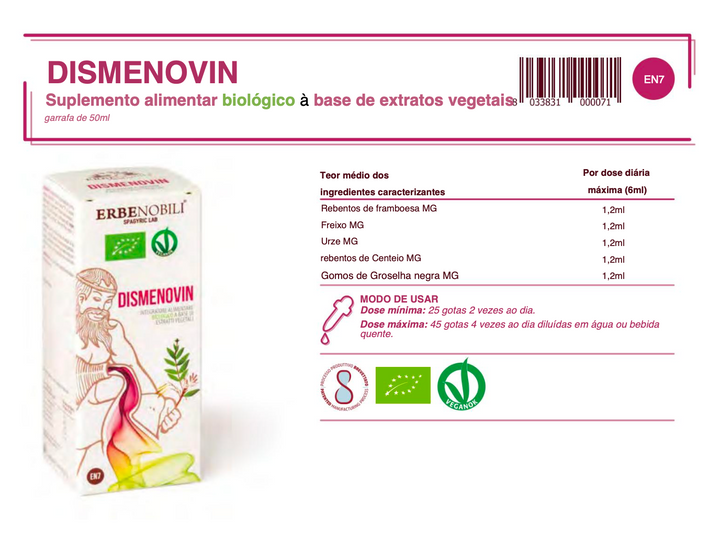 Suplemento natural Dismenovin 🌿bio | Ciclo menstrual