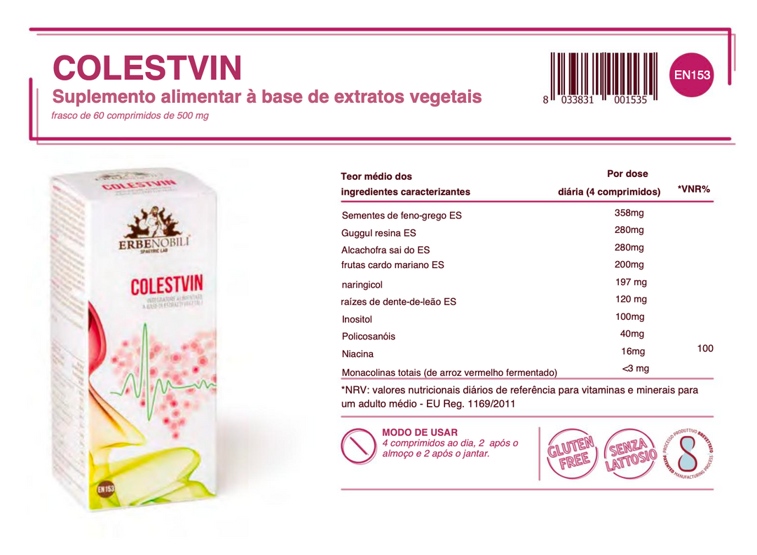 Suplemento natural Colestvin | Colesterol