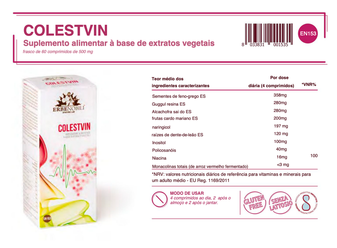 Suplemento natural - Colesterol | Colestvin 60cps *