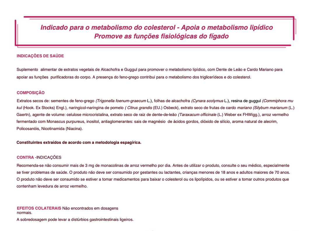 Suplemento natural Colestvin | Colesterol