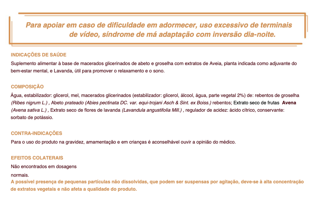 Suplemento natural Mille Abbracci | Infantil Sono