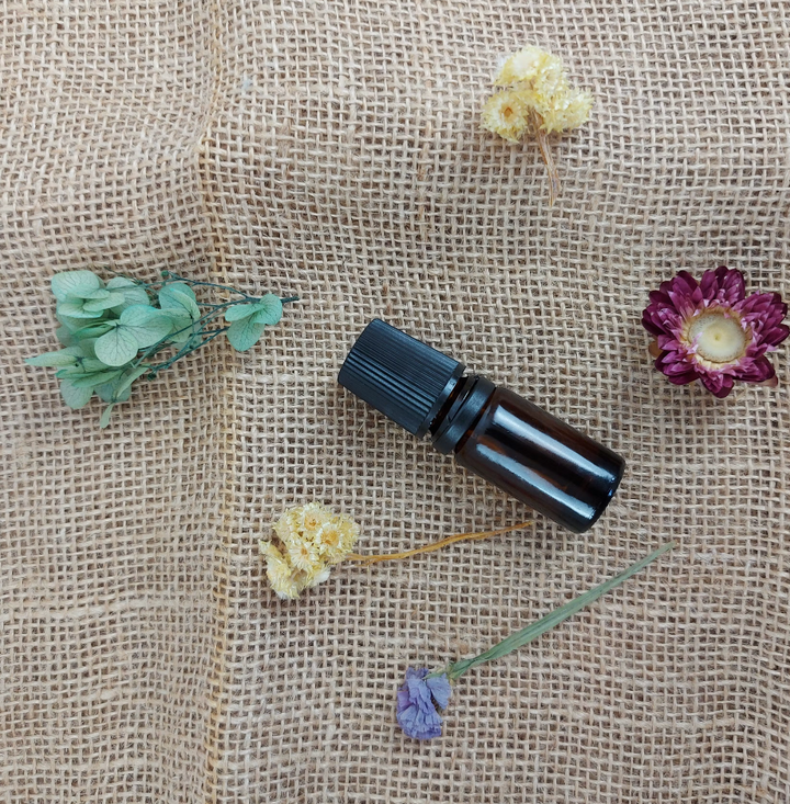 Frasco roll-on 5ml vidro ambar (esfera inox)
