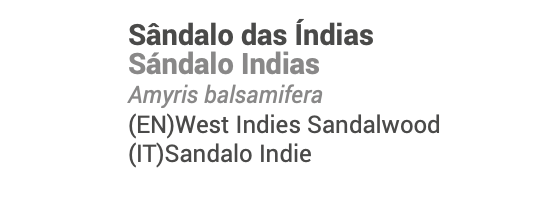 Óleo Essencial Sândalo Índias | Amyris balsamifera | 10ml