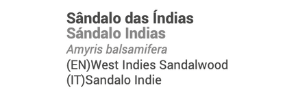 Óleo Essencial Sândalo Índias | Amyris balsamifera | 10ml