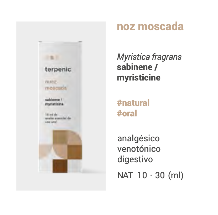 Óleo Essencial Noz Moscada 10ml | Myristica fragrans