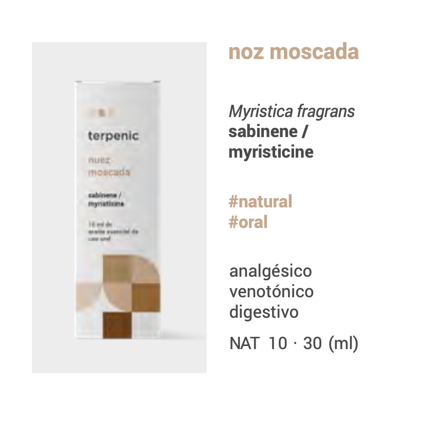 Óleo Essencial Noz Moscada | Myristica fragrans | 10ml