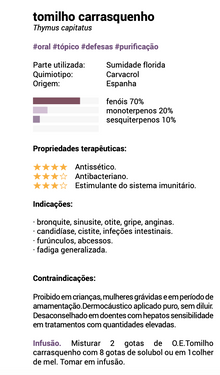 Óleo Essencial Tomilho carrasquenho 5ml bio | Thymus capitatus.