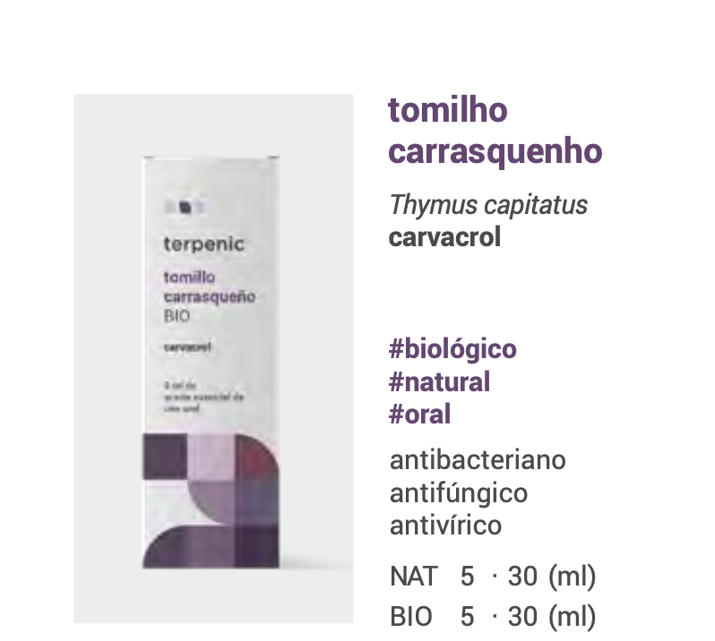 Óleo Essencial Tomilho Carrasquenho | Thymus capitatus | BIO | 5ml .