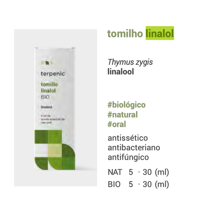 Huile essentielle de thym qt. Linalol (bio) 5ml