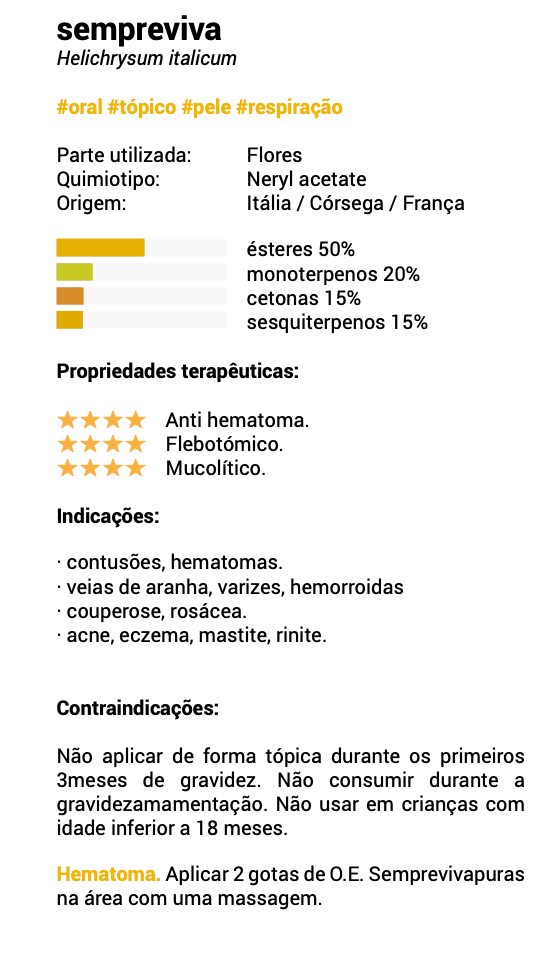 Óleo Essencial Sempreviva 5ml bio | Helichrysum italicum