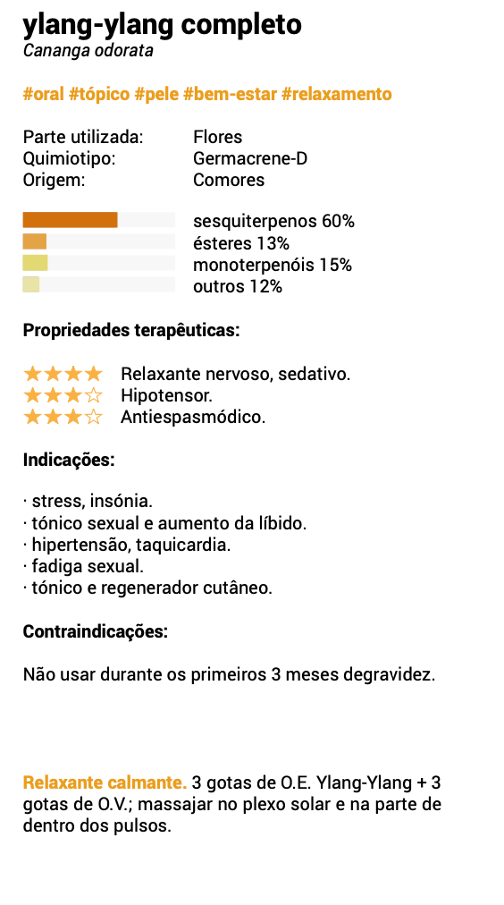 Óleo Essencial Ylang-Ylang bio | Cananga odorata