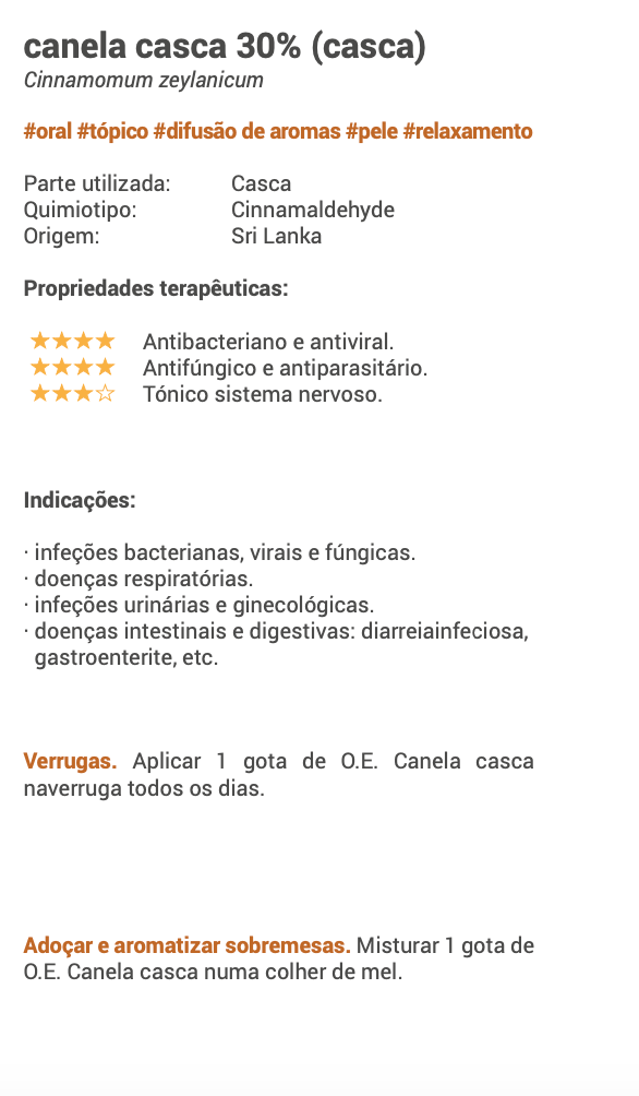 Ceylon Cinnamon Essential Oil (bio) 5ml 