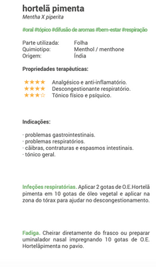 Óleo essencial Hortelã pimenta bio | Mentha X piperita