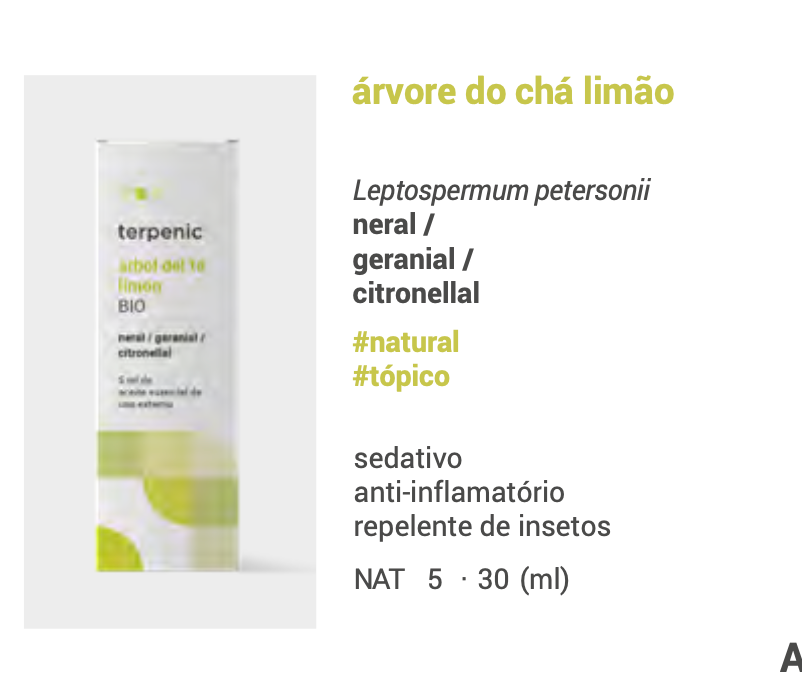 Óleo Essencial Árvore Chá Limão 5ml 🌿bio | Leptospermum petersonii *