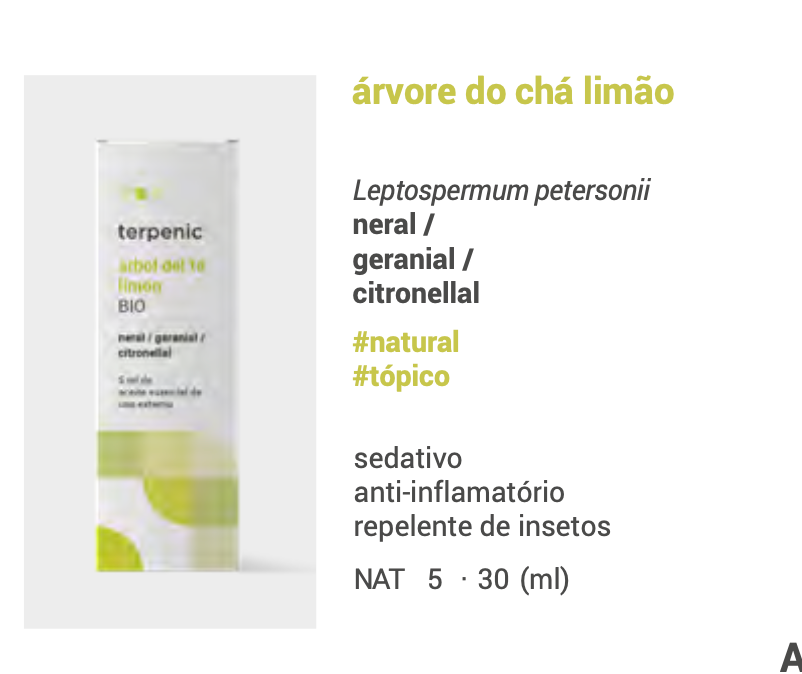 Óleo Essencial Árvore Chá Limão 5ml bio | Leptospermum petersonii %