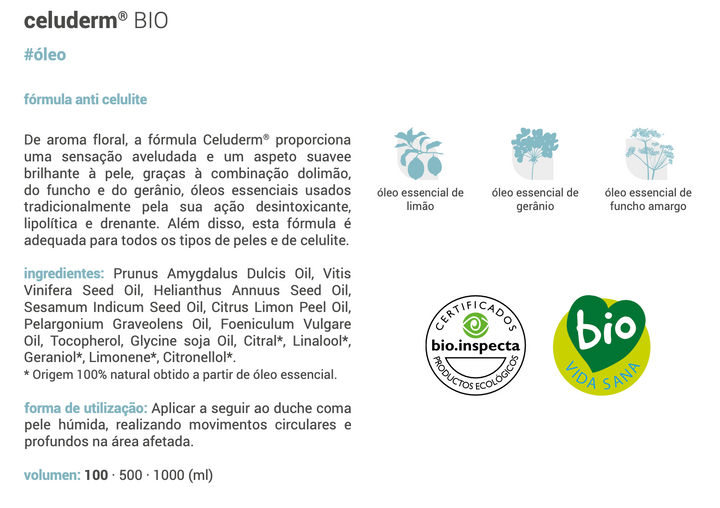 Creme anti-celulite (celuderm) 🌿bio  | Solução Natural