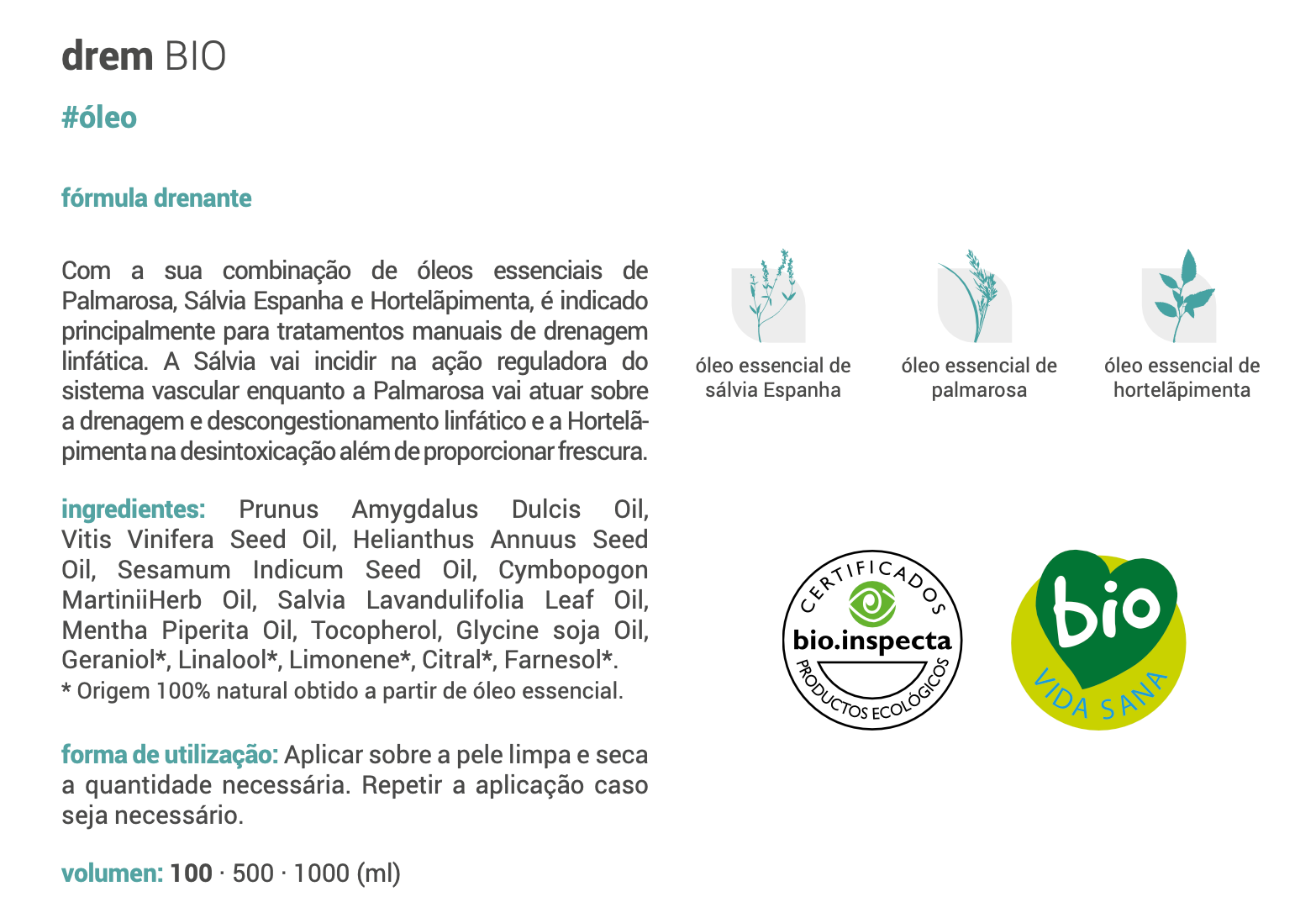 Solução Natural | Drenagem Linfática (Dren) Bio 500ml