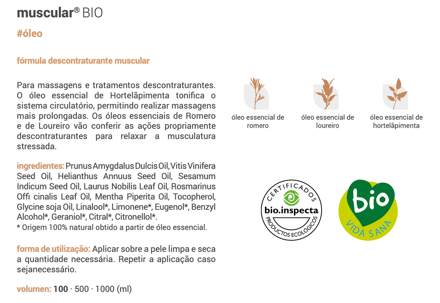 Solução Natural |  Descontração Muscular 100ml bio