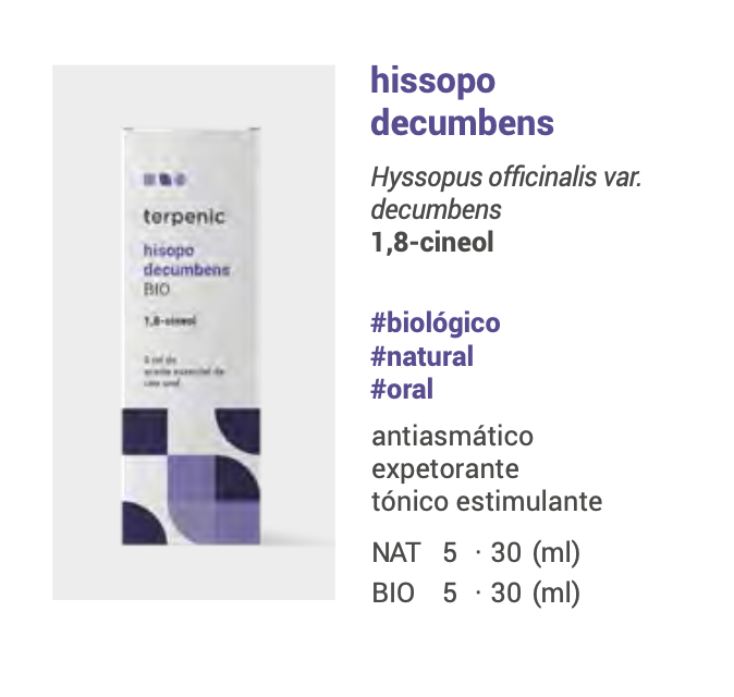 Óleo Essencial Hissopo Decumbens | Hyssopus officinalis var. decumbens | BIO | 5ml