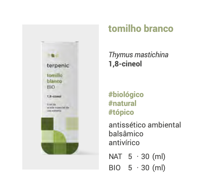 Óleo Essencial Tomilho branco 5ml 🌿bio | Thymus mastichina