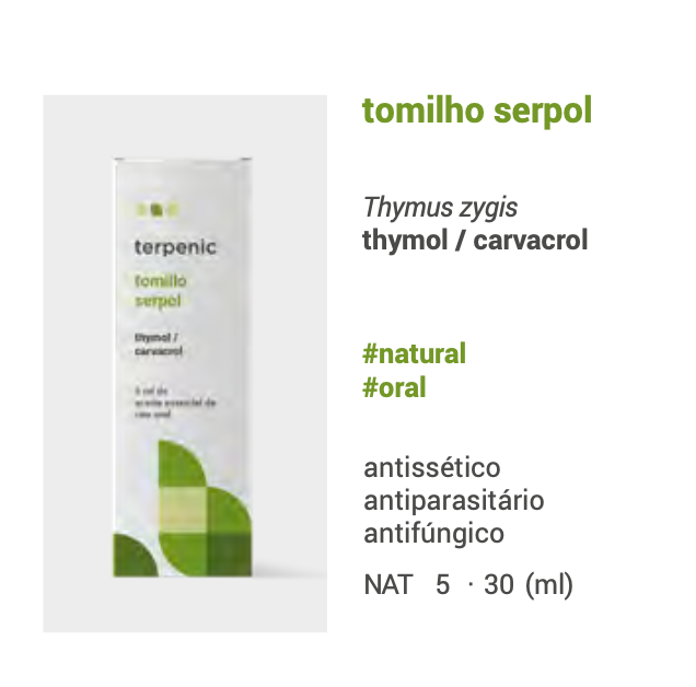 Óleo Essencial Tomilho Serpol 5ml | Thymus zygis