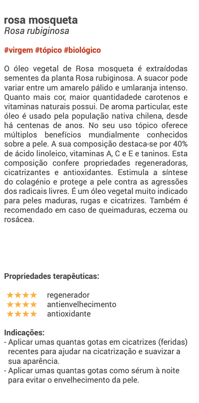 Óleo Vegetal Rosa Mosqueta 🌿bio uso oral