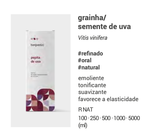 Óleo Vegetal Grainha Uva | uso cosmético e oral