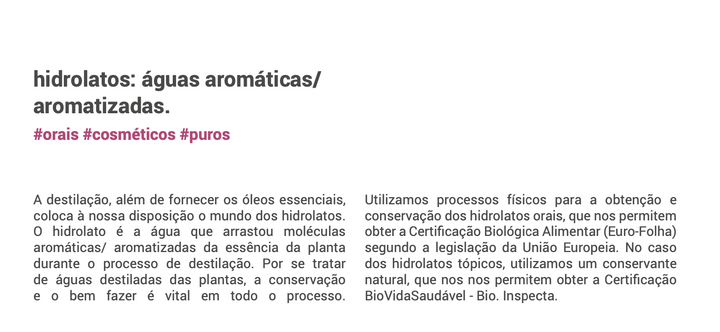 Hidrolato Gerânio Bourbon 🌿 bio | oral e cosmético