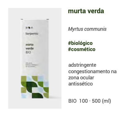 Hidrolato Murta Verde (Myrtus communis) 🌿 bio | oral e cosmético