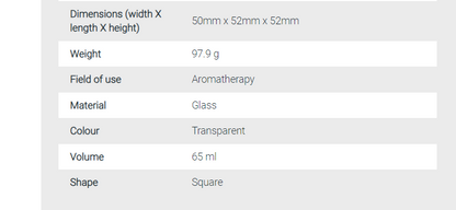 Frasco vidro para velas transparente quadrado (pavio incluído).
