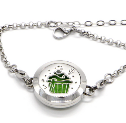 Pulseira Aromática para Óleos Essenciais | Cupcake - 25mm.