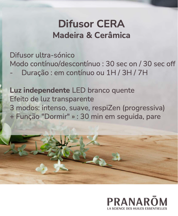 Difusor Ultrassónico para Óleos Essenciais | CERA LINIO