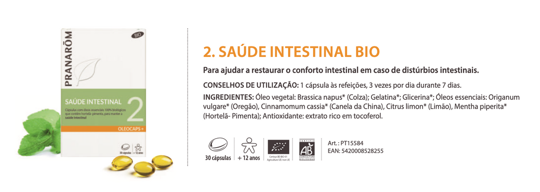 Cápsulas Saúde Intestinal 30caps 🌿bio