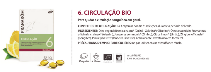 Cápsulas Circulação 30caps 🌿bio