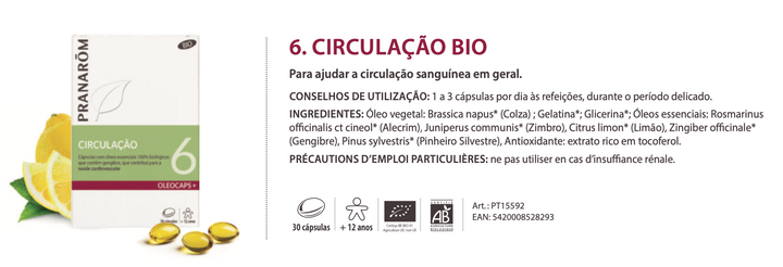 Cápsulas Circulação 30caps 🌿bio V