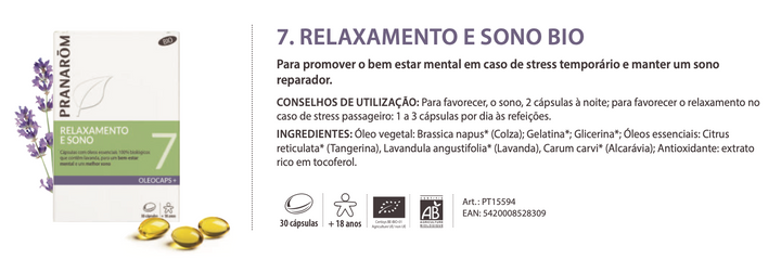 Cápsulas Relaxantes e Sono 30caps 🌿bio V