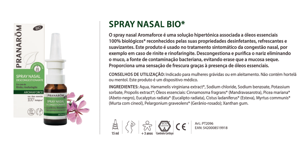 Spray Nasal - Décongestionnant 15 ml (bio) 