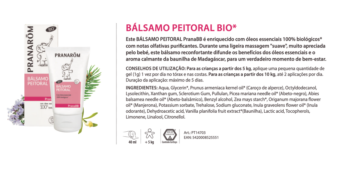 Solução Natural Bébé 40ml 🌿bio | Bálsamo Tosses e Ranhocas