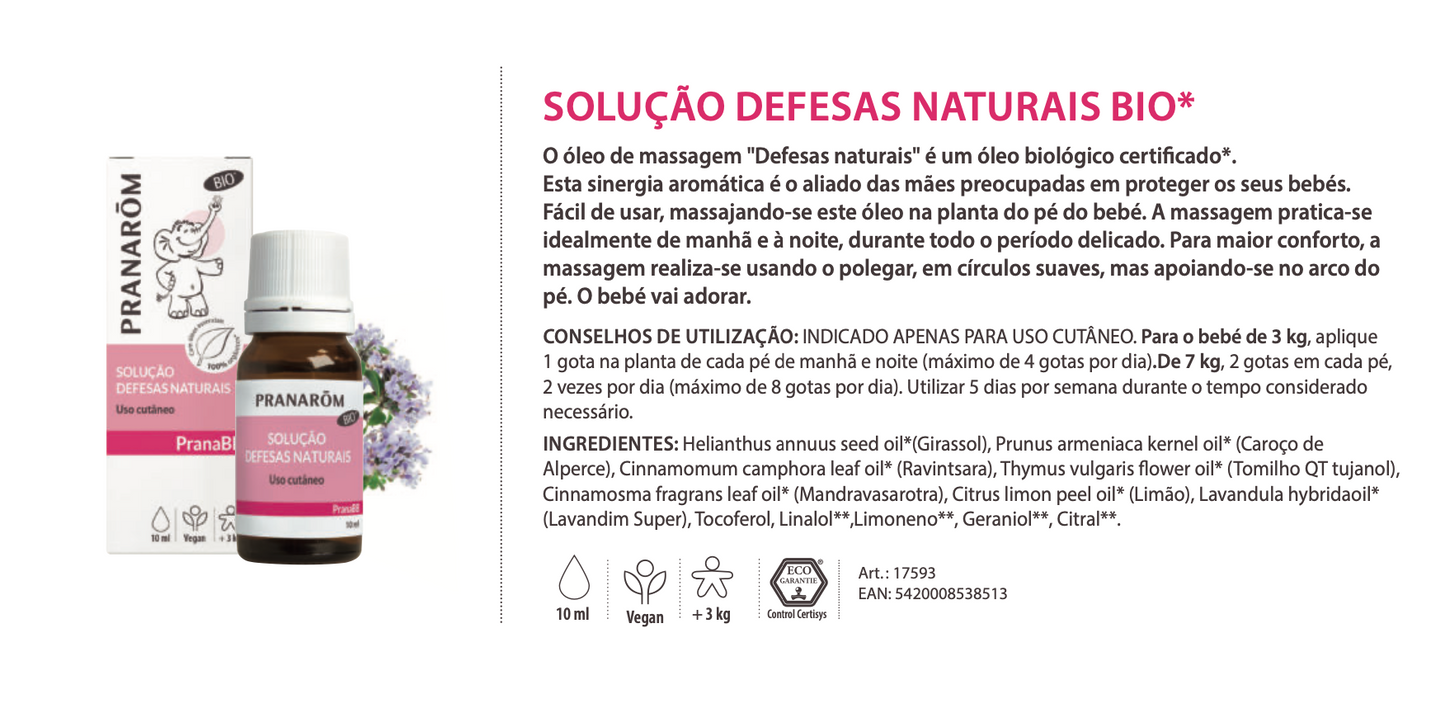 Natural Defense Solution 10 ml (bio) pour bébé