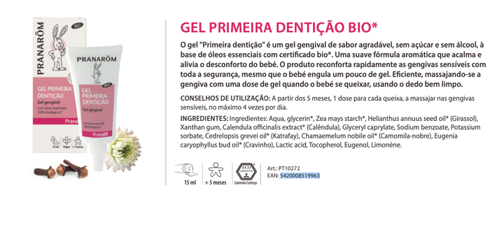 First Teething Gel 15ml (bio) for babies