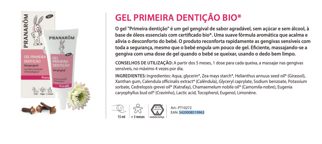 Solução Natural Bébé 15ml 🌿bio | Dentinhos gel V