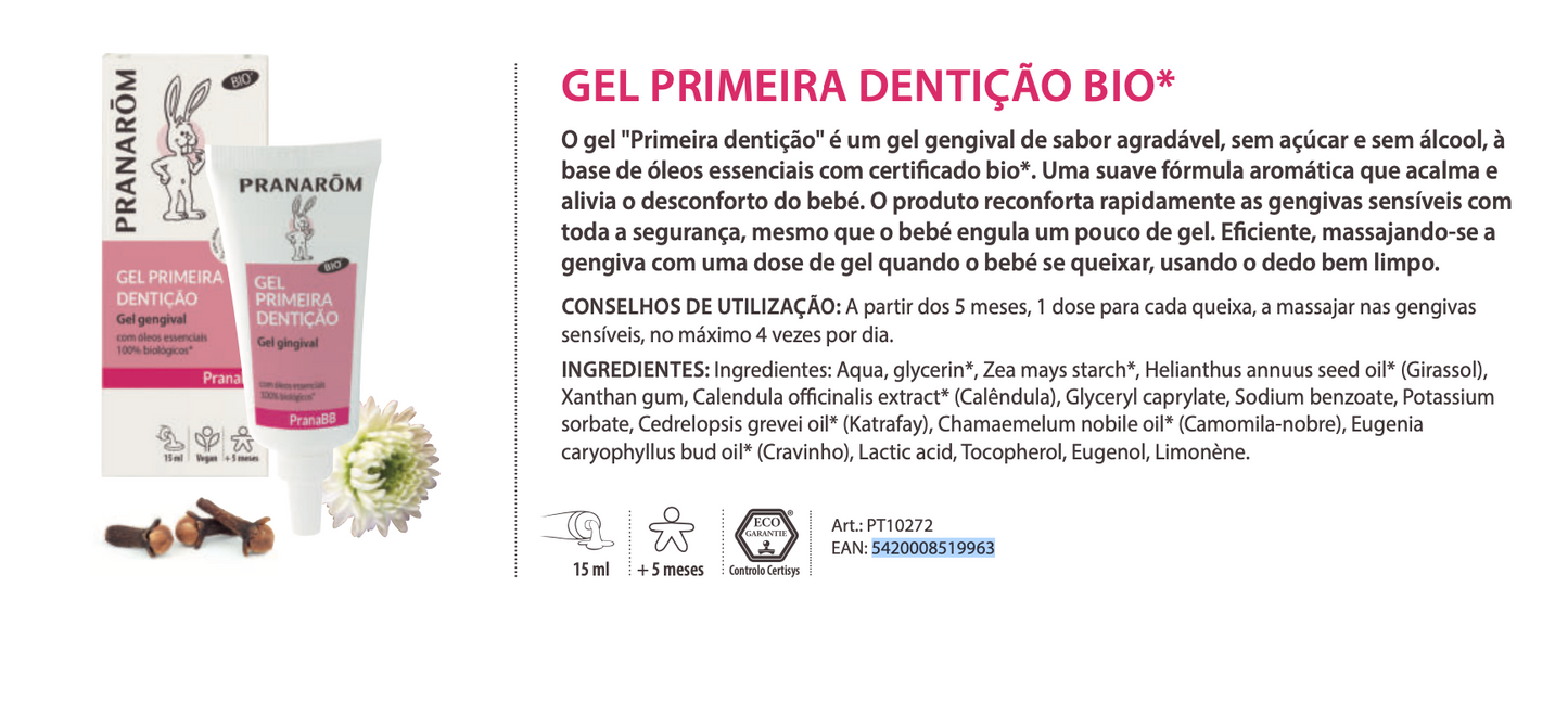 Solução Natural Bébé 15ml bio | Dentinhos gel