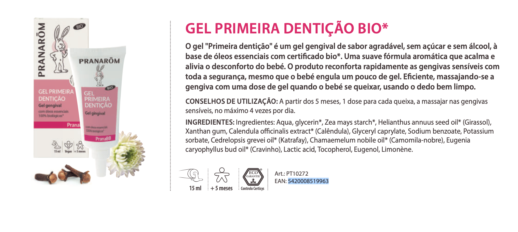 Solução Natural Bébé 15ml bio | Dentinhos gel